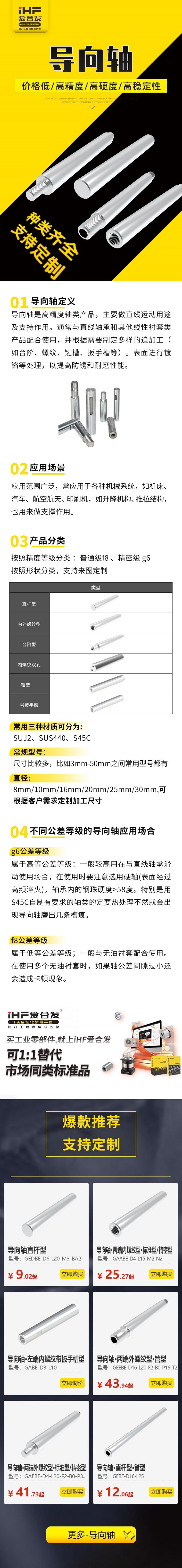 帶你30秒了解導(dǎo)向軸，支持定制！