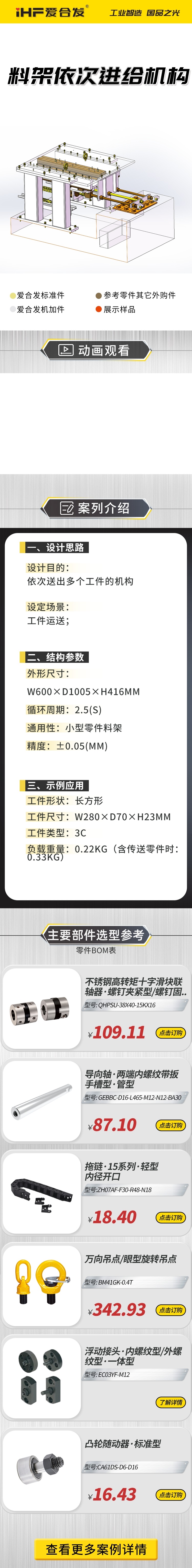 愛合發(fā)案例剖析：料雜架依次進給機構！